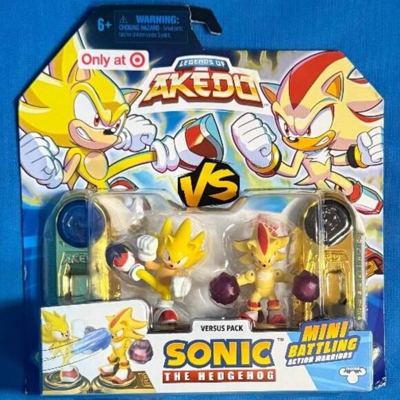 LEGENDS OF AKEDO SUPER SONIC THE HEDGEHOG SUPER SHADOW BATTLING ACTION WARRIORS - Picture 1 of 15